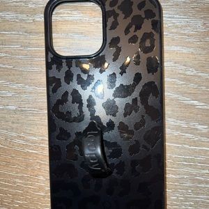 iPhone 12 Pro Max loopy black leopard case